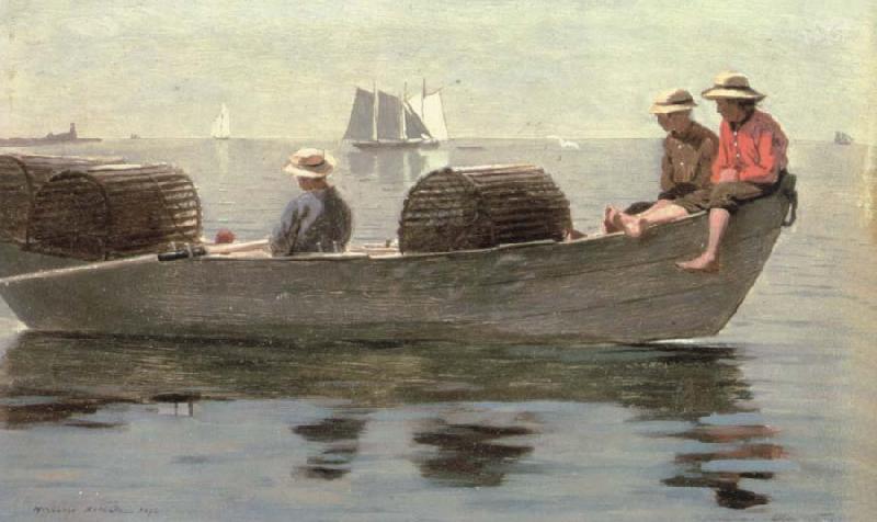 Winslow Homer three boys in a dory France oil painting art